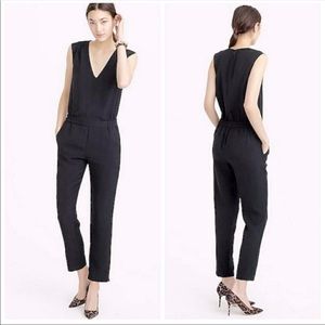J. Crew Drapey Oxford Black Jumpsuit Size 6